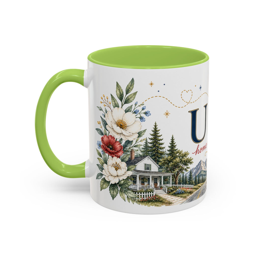 USA Home Country Mug | Moving Away Gift | Long Distance Friendship | 11 oz 15 oz Accent Mug