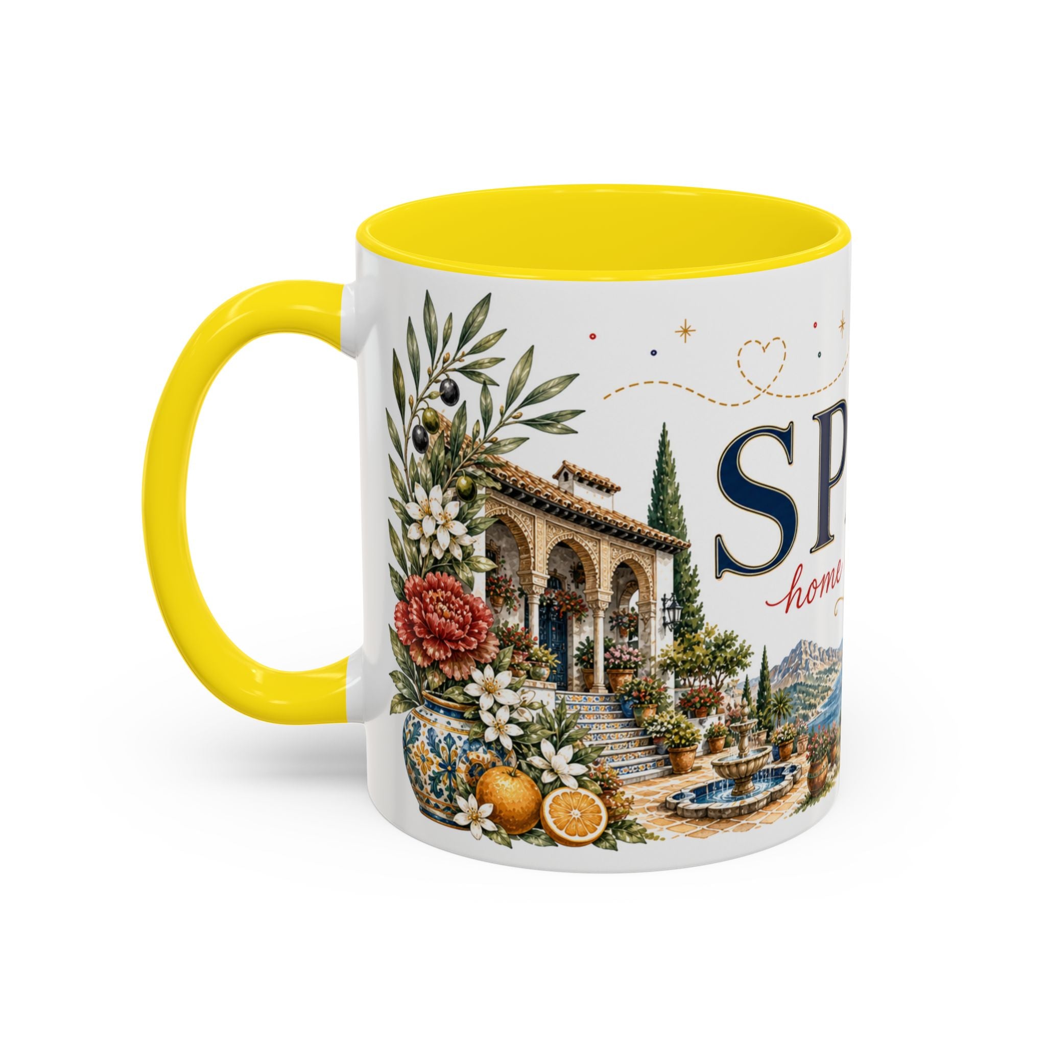 Spain Home Country Mug | Moving Away Gift | Long Distance Friendship | 11 oz 15 oz Accent Mug