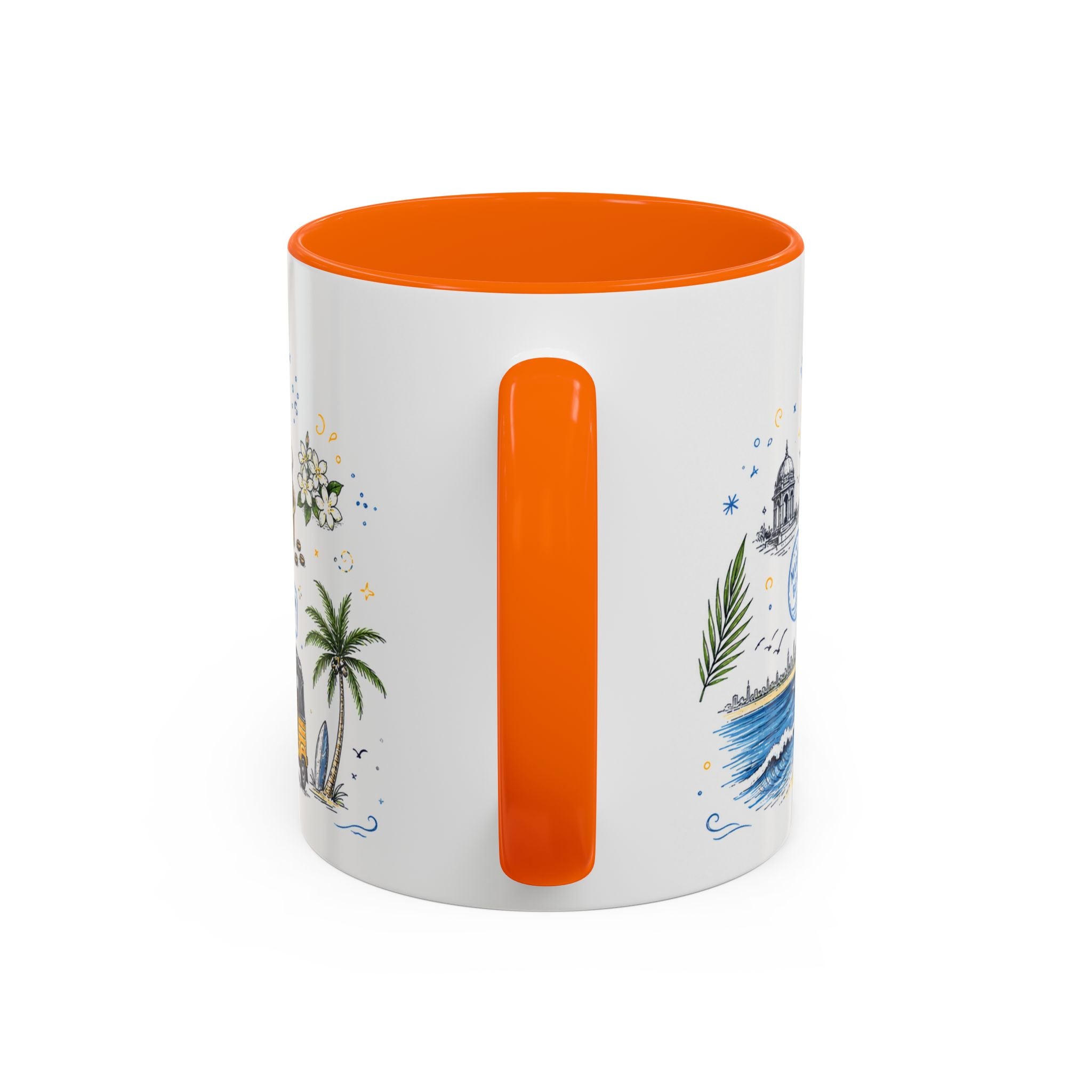 Chennai Coffee Mug | India Souvenir Travel Gift | Accent Color Ceramic 11oz 15oz