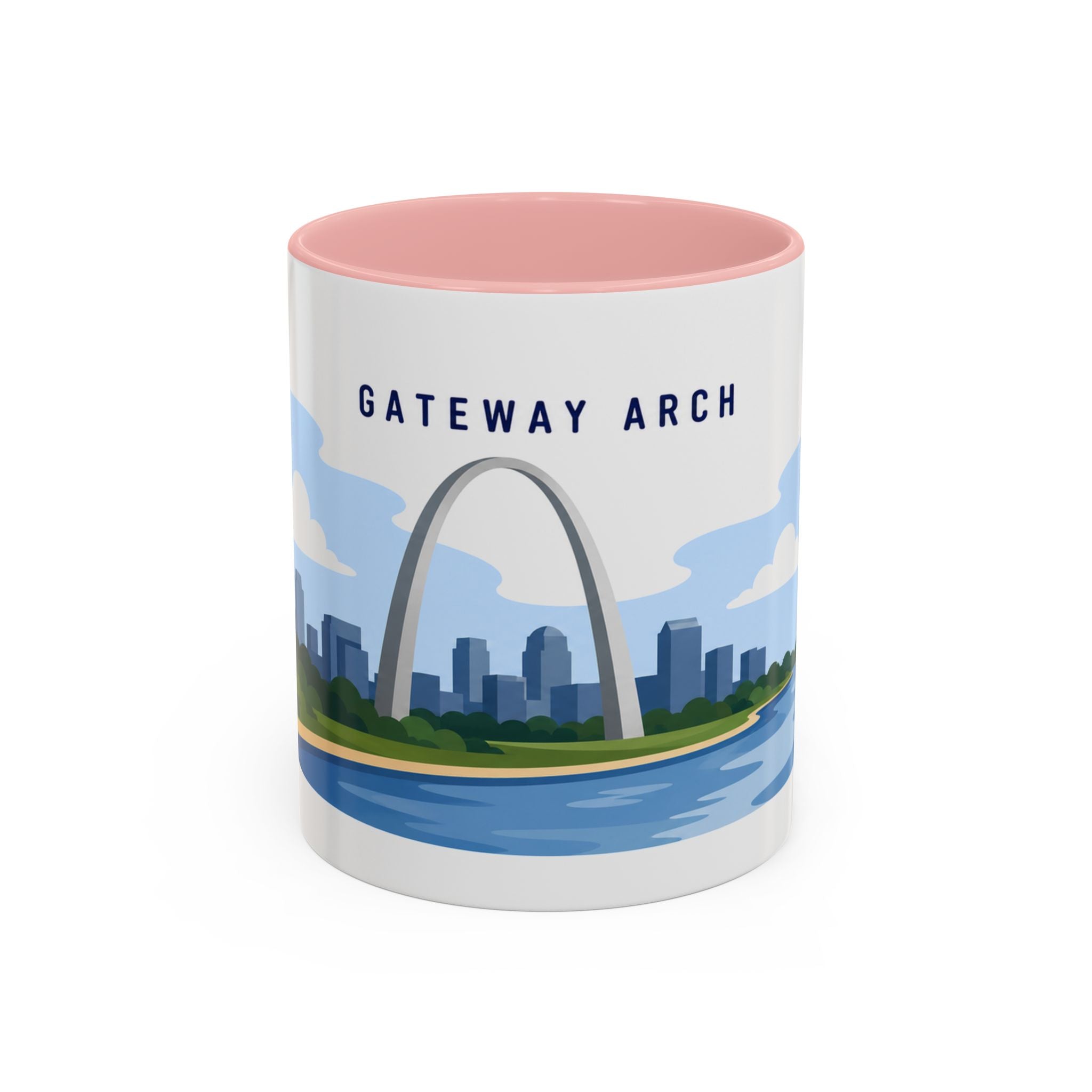 Gateway Arch National Park Coffee Mug | Solid Color Block Park Souvenir | 11oz 15oz Accent Mug