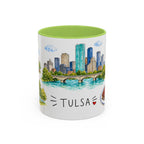 Tulsa Illustrated Travel Mug | City Souvenir Accent Coffee Mug | 11oz 15oz Ceramic Cup