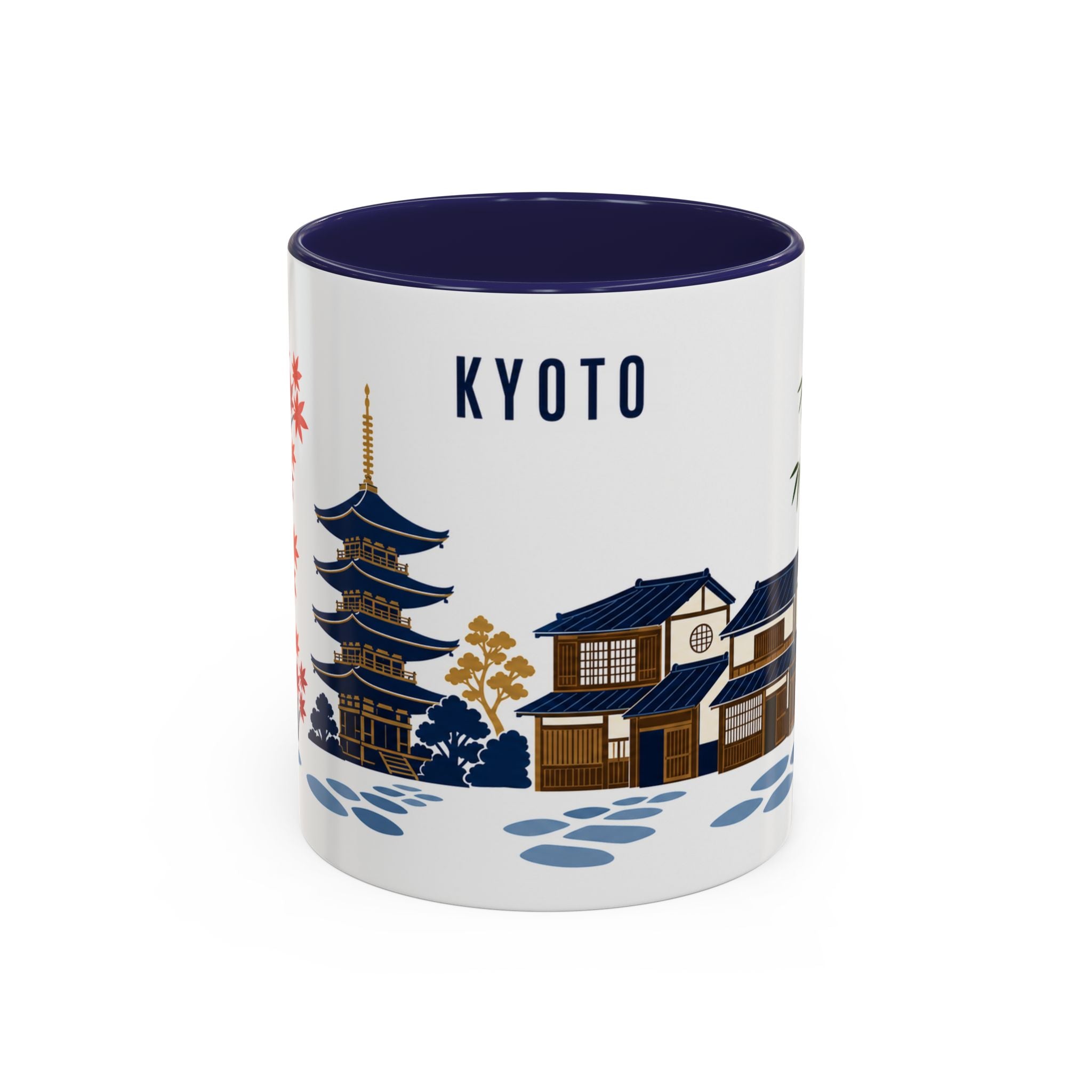 Kyoto Coffee Mug | Japan Travel Souvenir | Porcelain Decal City Gift | 11oz 15oz Accent Mug