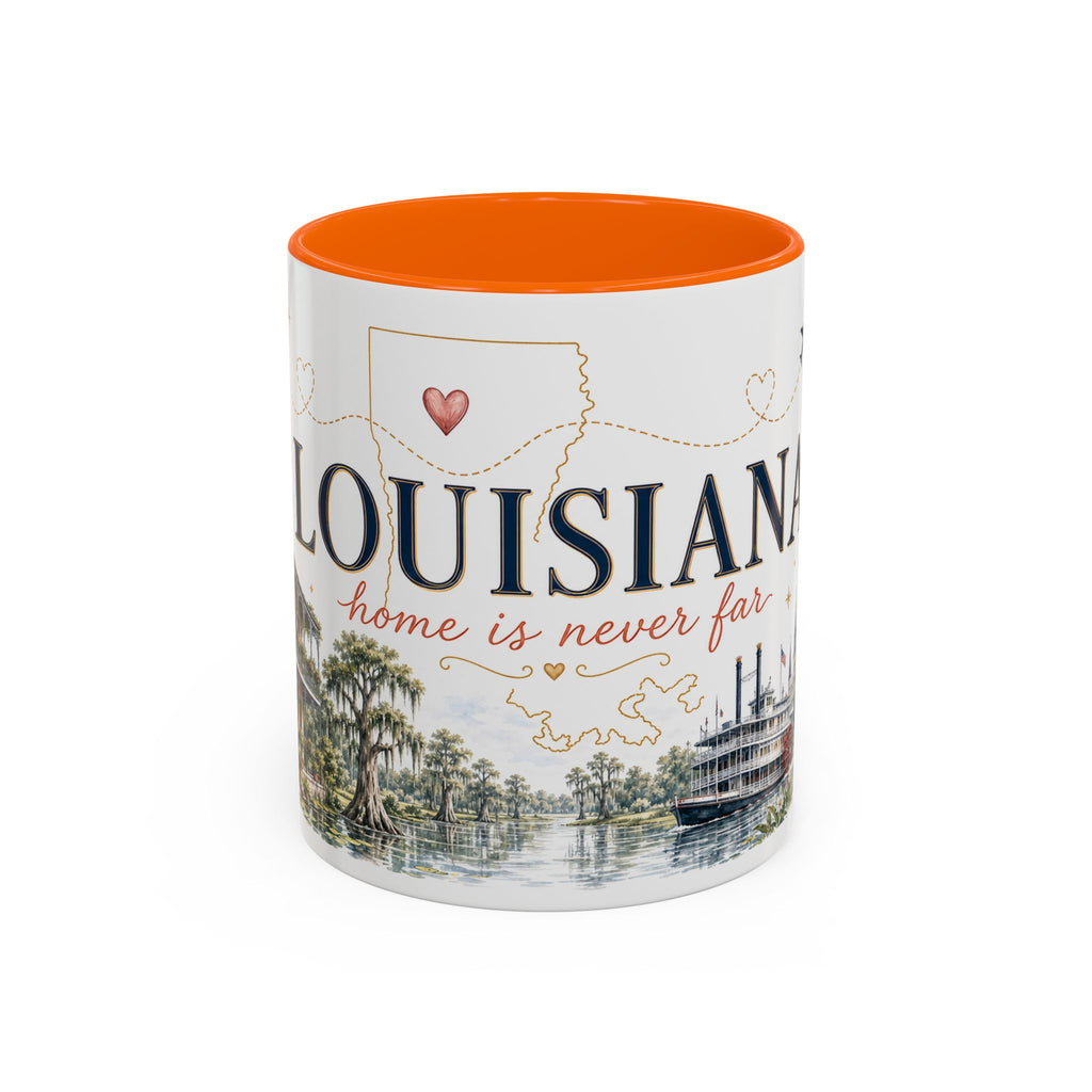 Louisiana Home State Mug | Moving Away Gift | Long Distance Friendship Coffee Cup | 11oz 15oz Accent Mug