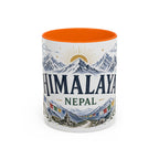 Himalaya Coffee Mug | Travel Destination Souvenir Gift | Accent Color Ceramic 11oz 15oz