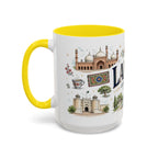 Lahore Coffee Mug | Pakistan Souvenir Travel Gift | Accent Color Ceramic 11oz 15oz