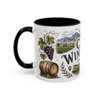 Cape Winelands Coffee Mug | Travel Destination Souvenir Gift | Accent Color Ceramic 11oz 15oz