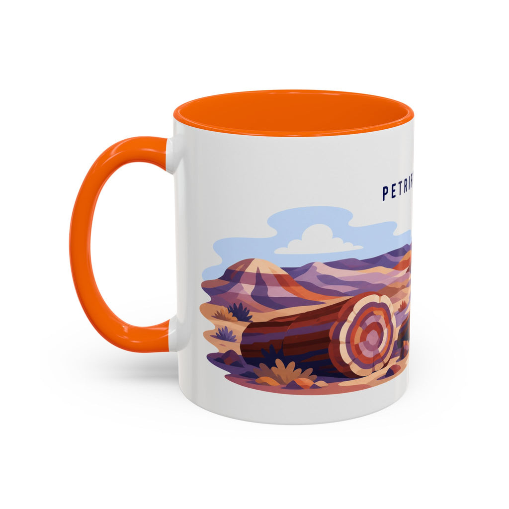 Petrified Forest National Park Coffee Mug | Solid Color Block Park Souvenir | 11oz 15oz Accent Mug