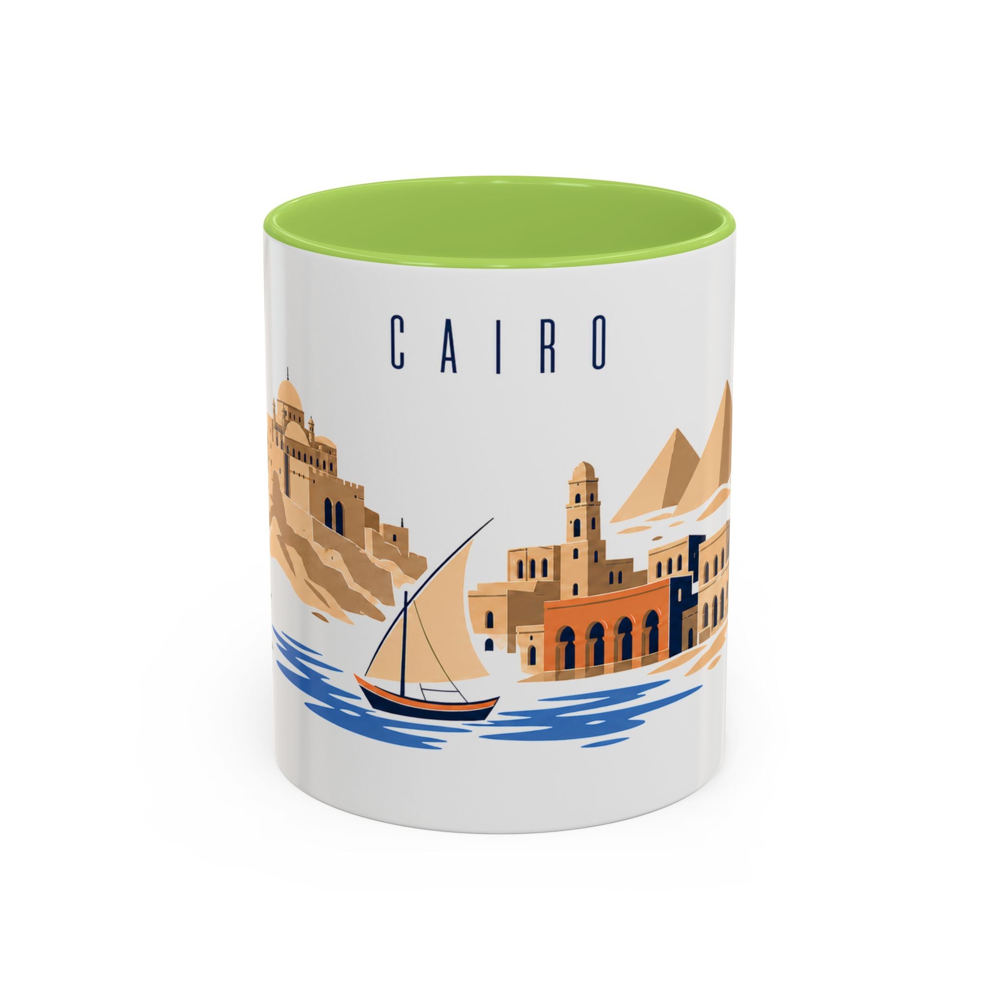 Cairo Coffee Mug | Egypt Travel Souvenir | Porcelain Decal City Gift | 11oz 15oz Accent Mug