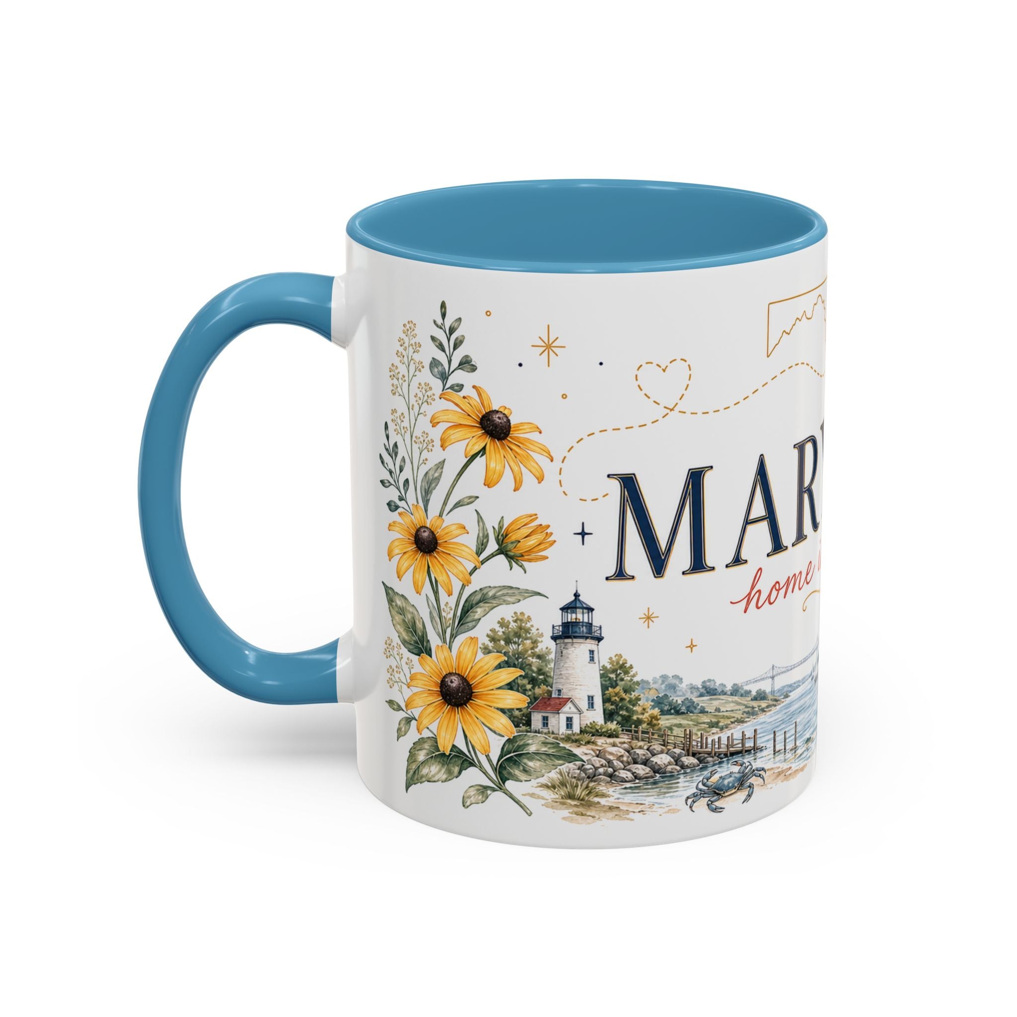 Maryland State Map Mug | Homesick Gift, Long Distance Friendship Coffee Cup (11oz 15oz)