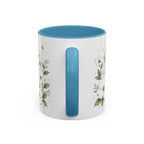 North Carolina State Map Mug | Moving Away, Homesick Gift | Botanical Accent Coffee Cup