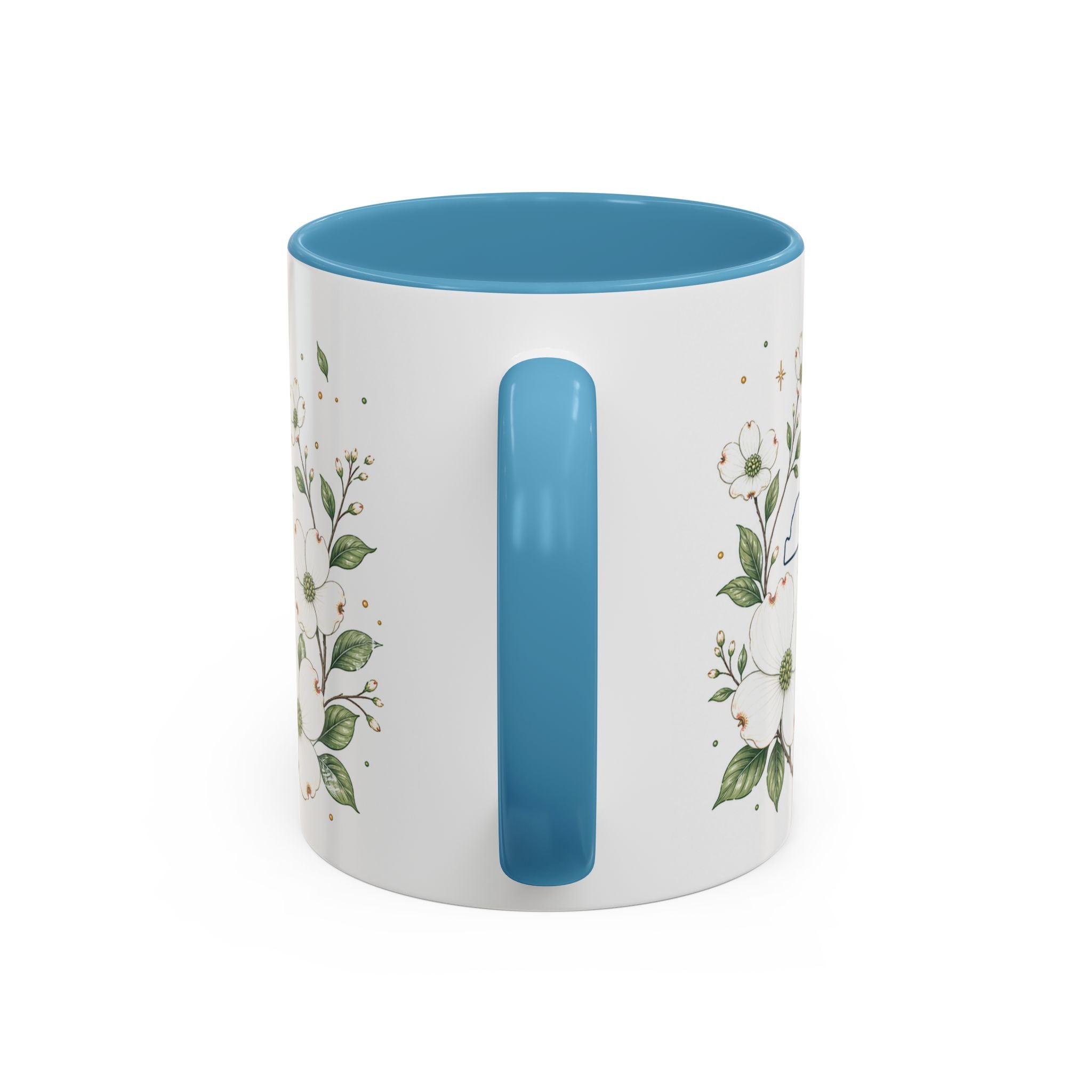 North Carolina State Map Mug | Moving Away, Homesick Gift | Botanical Accent Coffee Cup