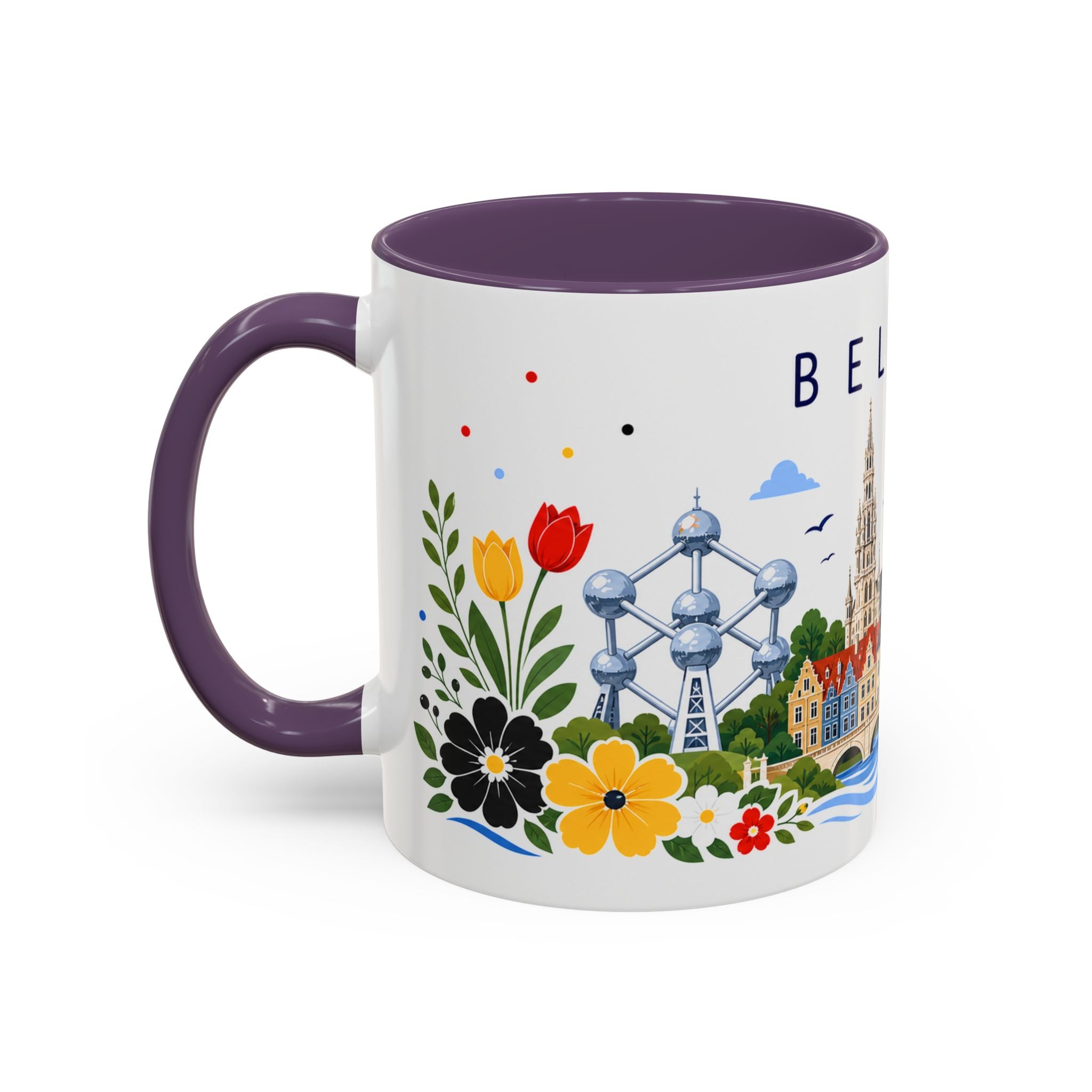 Belgium Coffee Mug | Travel Souvenir Accent Mug | Place Gift Ceramic Cup 11oz 15oz