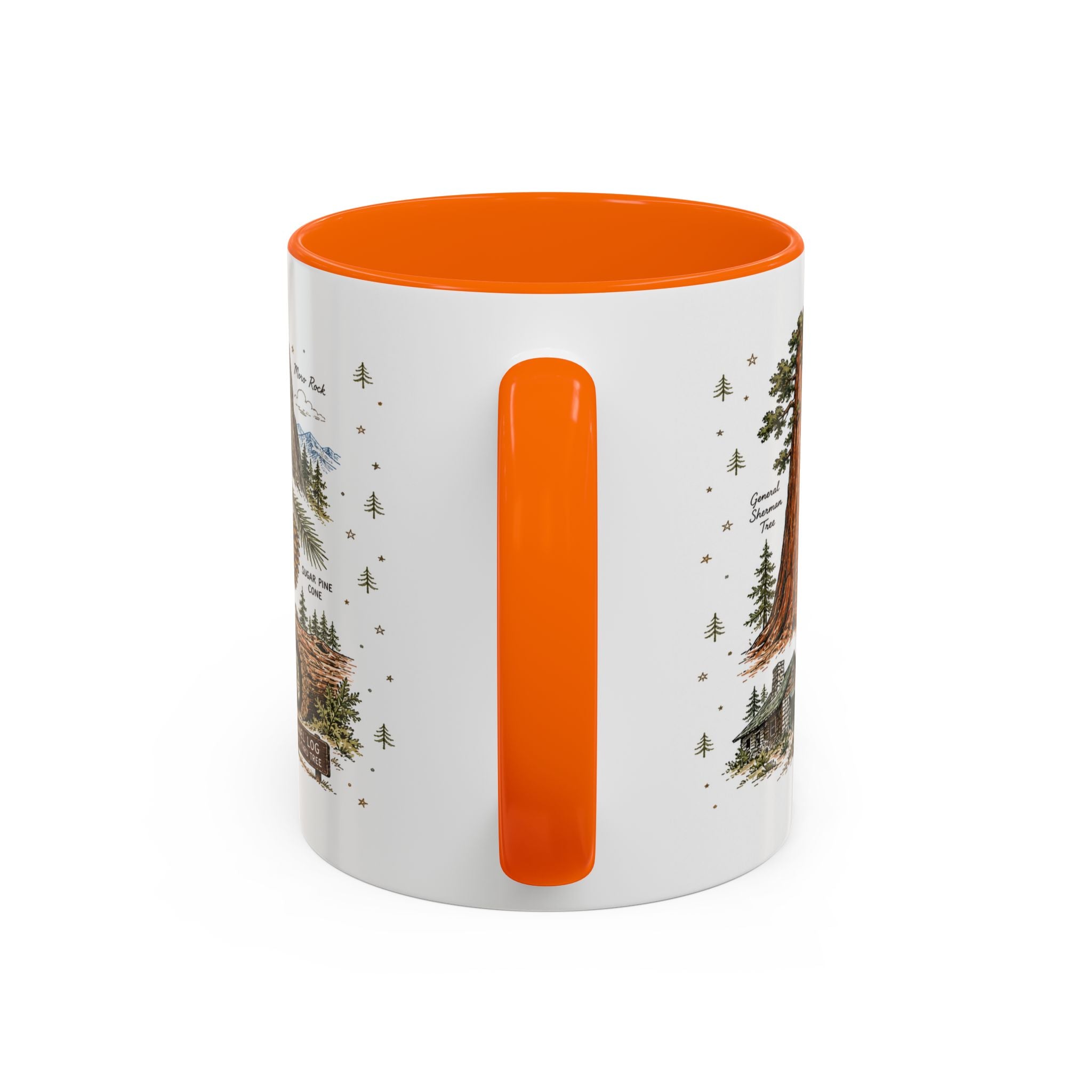 Sequoia Coffee Mug | National Park Hiking California Gift | Accent Color Ceramic 11oz 15oz