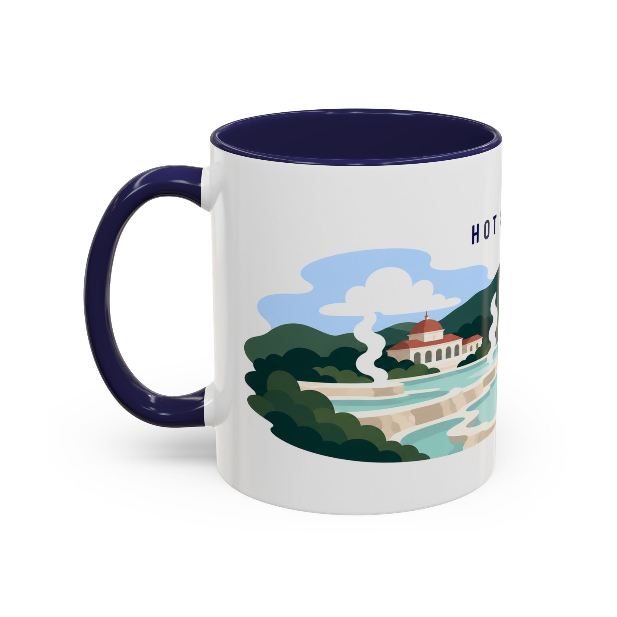 Hot Springs National Park Coffee Mug | Solid Color Block Park Souvenir | 11oz 15oz Accent Mug