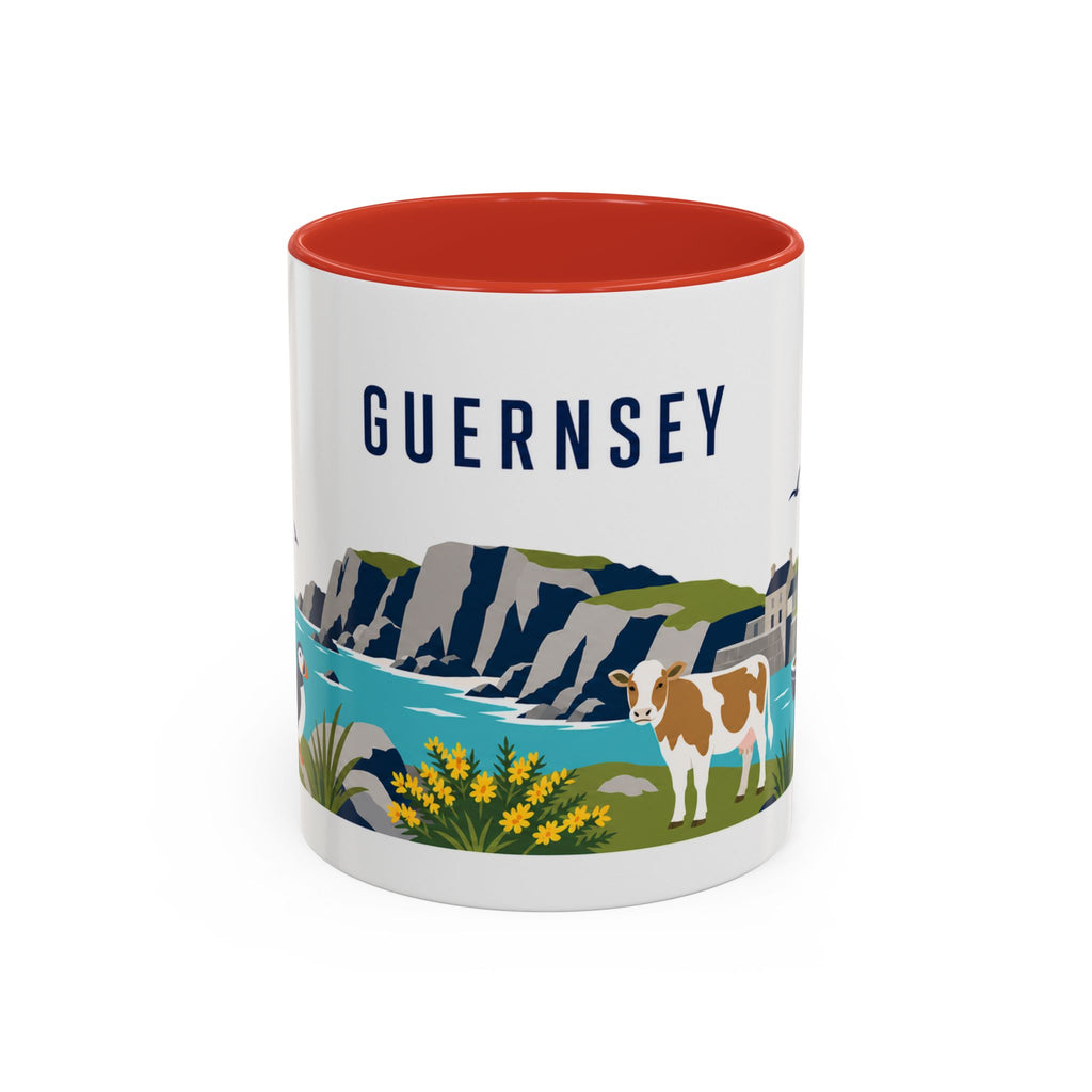 Guernsey Coffee Mug | Travel Souvenir Accent Mug | Country Gift Ceramic Cup 11oz 15oz