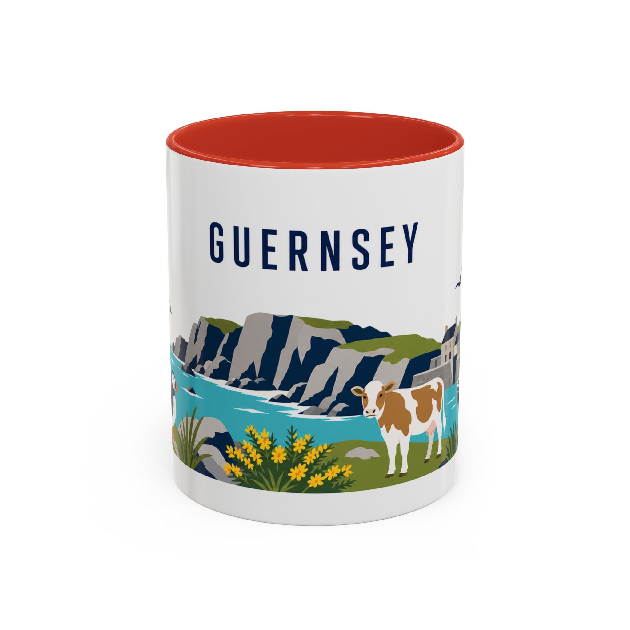 Guernsey Coffee Mug | Travel Souvenir Accent Mug | Country Gift Ceramic Cup 11oz 15oz