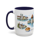 Lucerne Illustrated Travel Mug | City Souvenir Accent Coffee Mug | 11oz 15oz Ceramic Cup