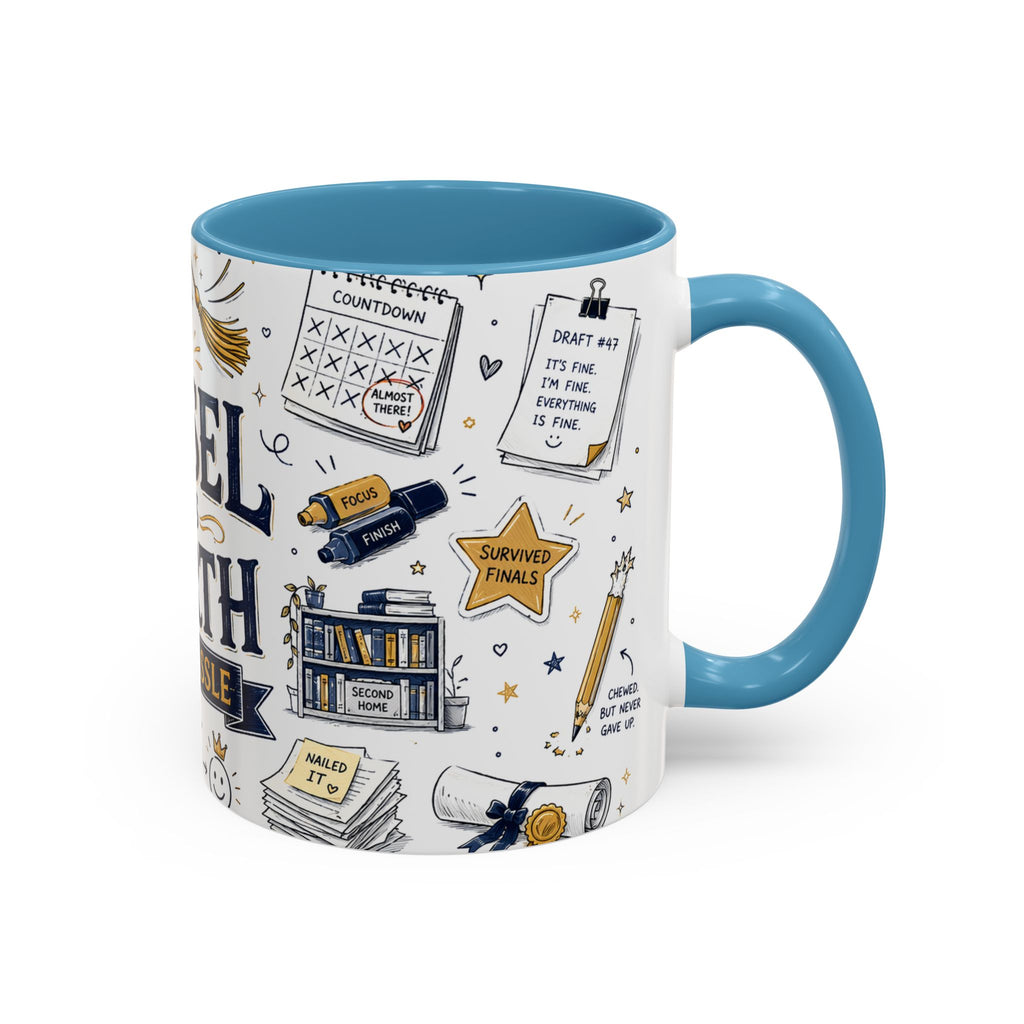 The Tassel Was Worth the Hassle Coffee Mug | Funny Graduation Gift 2026 | Accent Color Ceramic 11oz 15oz