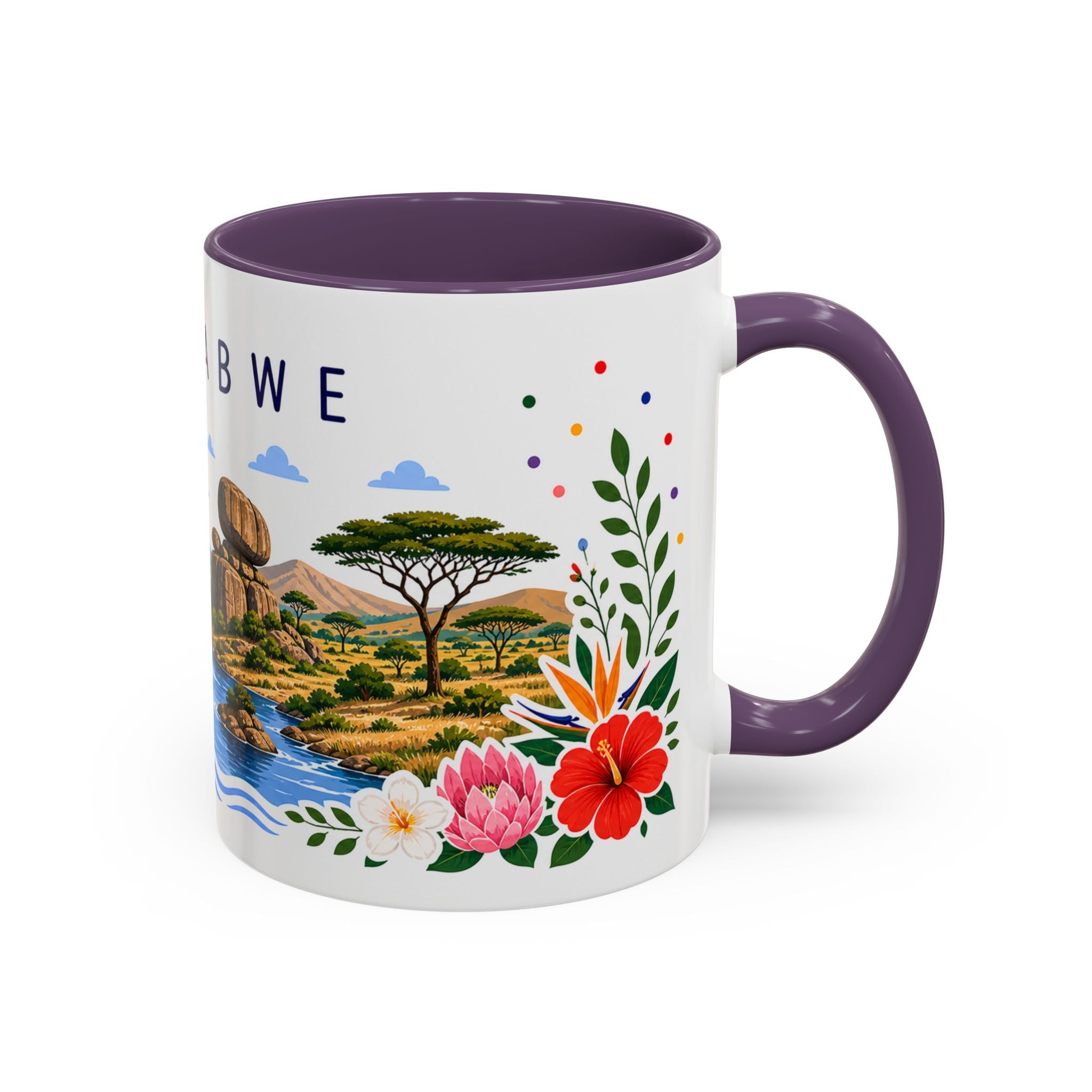 Zimbabwe Coffee Mug | Travel Souvenir Accent Mug | Place Gift Ceramic Cup 11oz 15oz