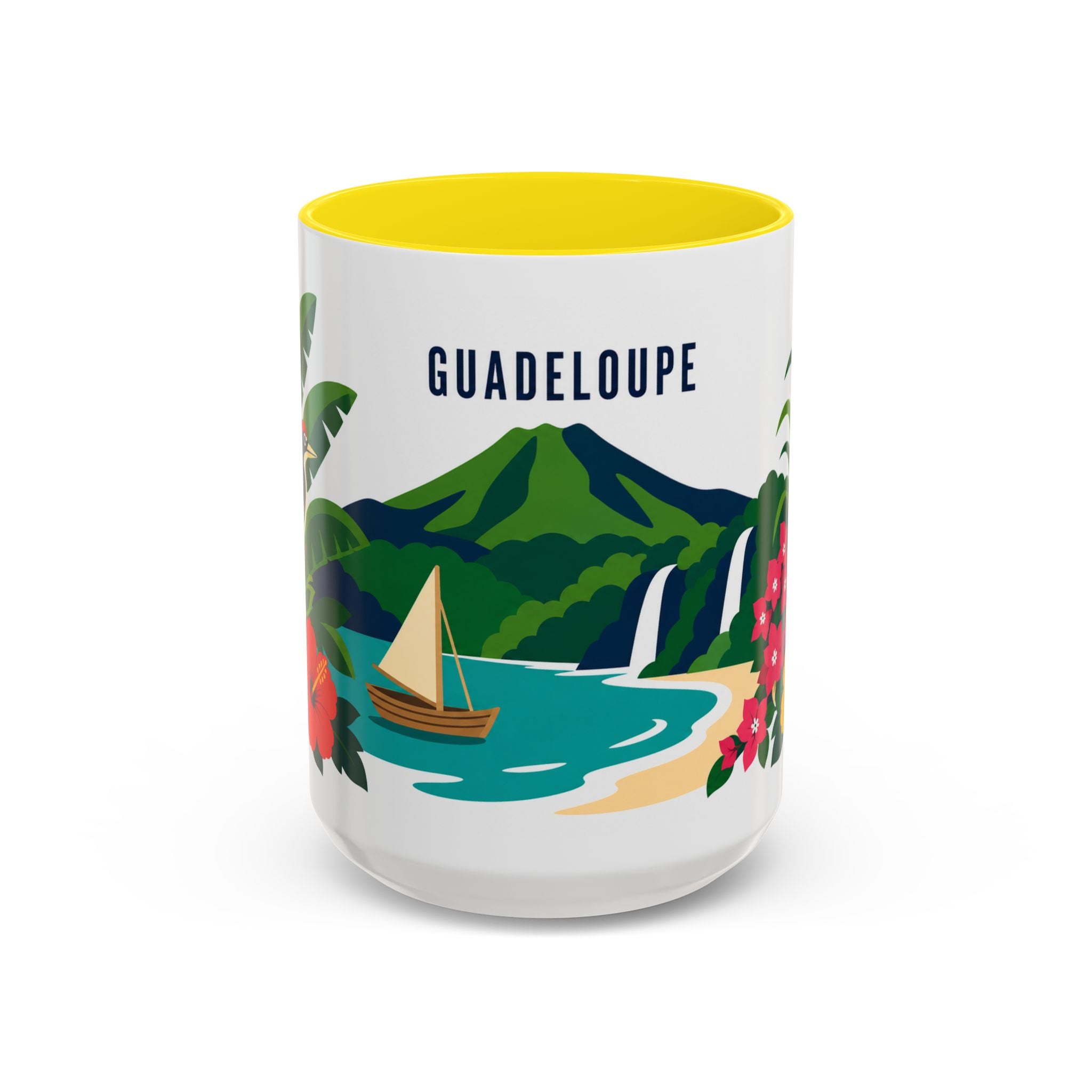 Guadeloupe Coffee Mug | Travel Souvenir Accent Mug | Country Gift Ceramic Cup 11oz 15oz