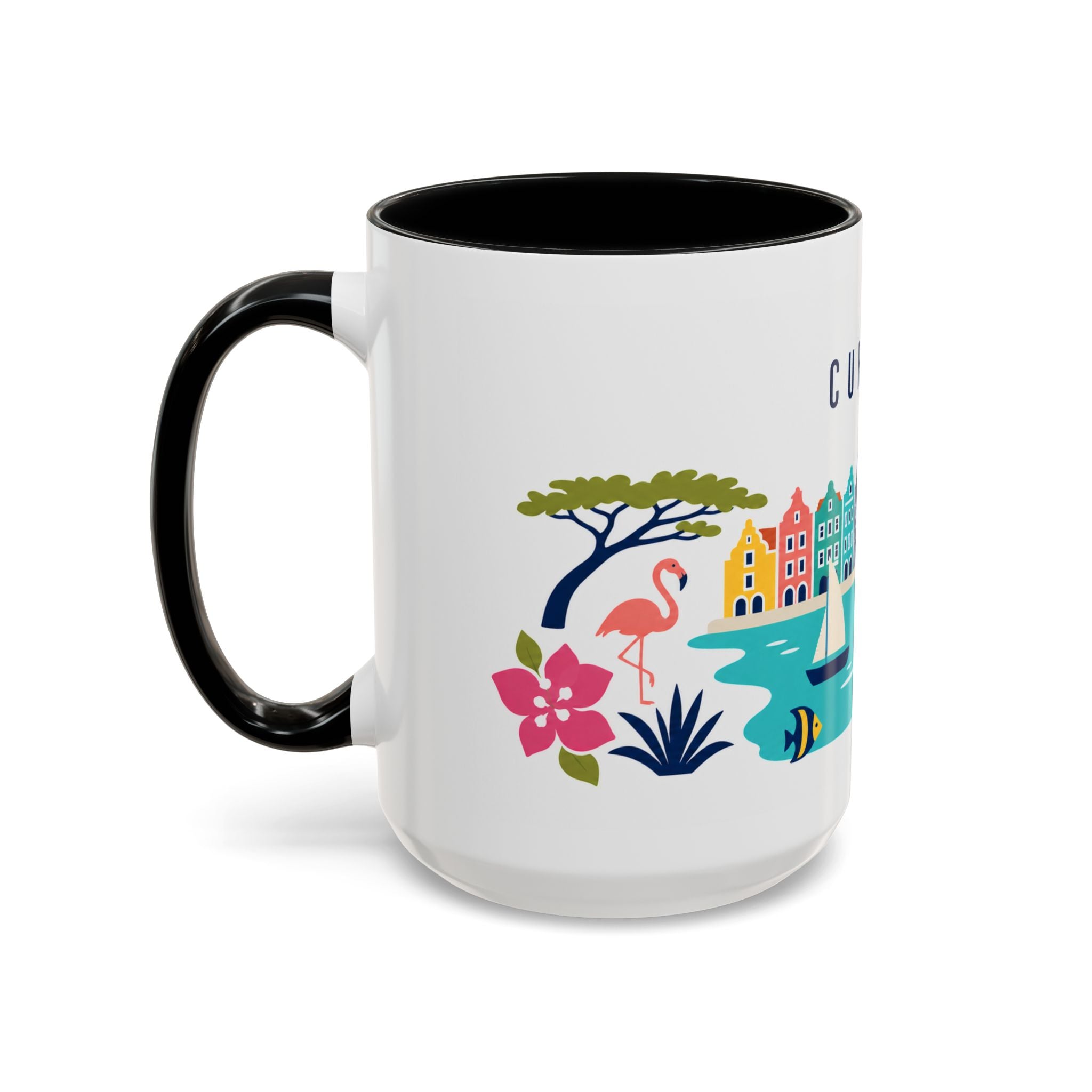 Curaçao Coffee Mug | Travel Souvenir Accent Mug | Country Gift Ceramic Cup 11oz 15oz