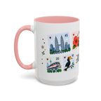 Kuala Lumpur Coffee Mug | Postage Stamp Collage Mug | Travel Souvenir Accent Cup 11oz 15oz