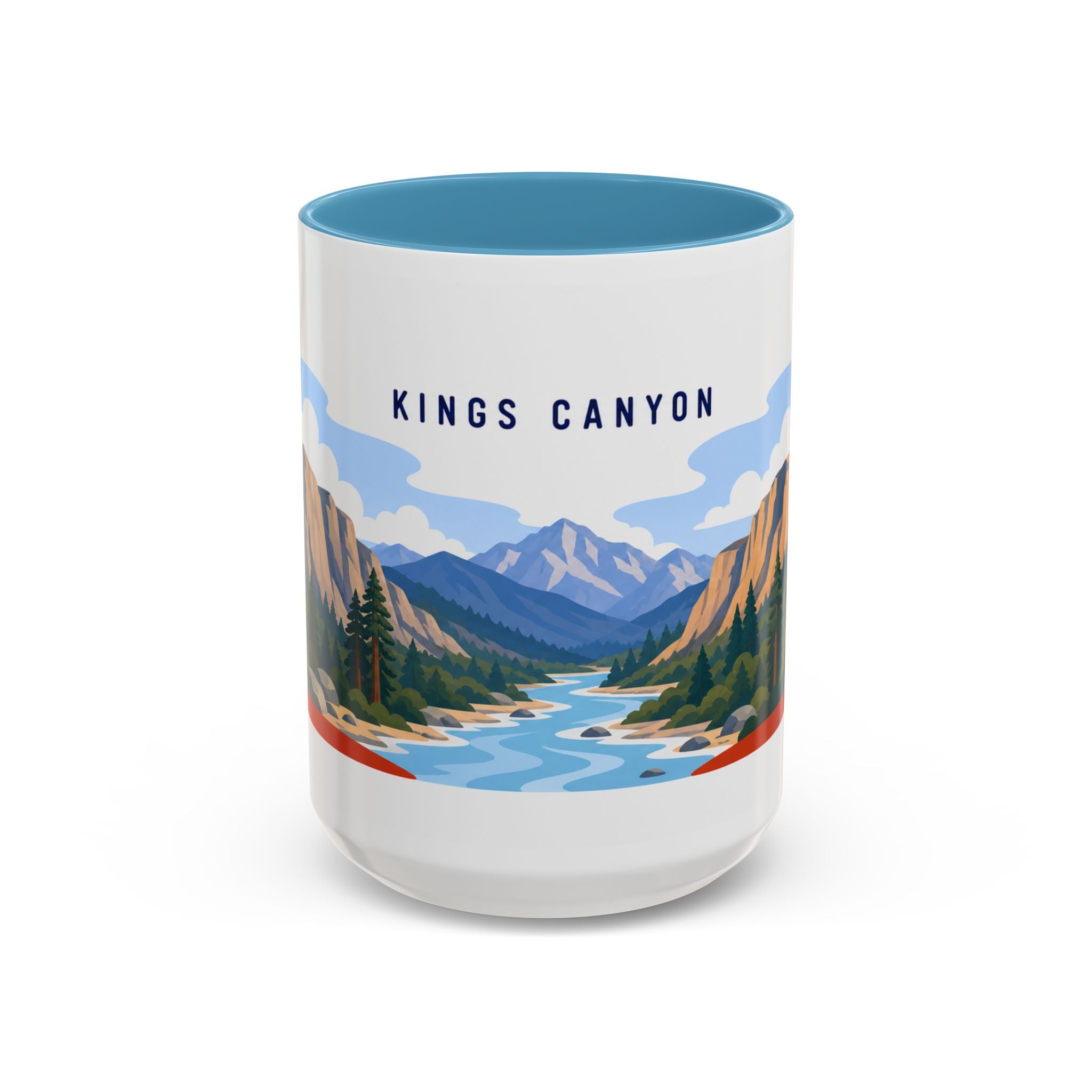 Kings Canyon National Park Coffee Mug | Solid Color Block Park Souvenir | 11oz 15oz Accent Mug
