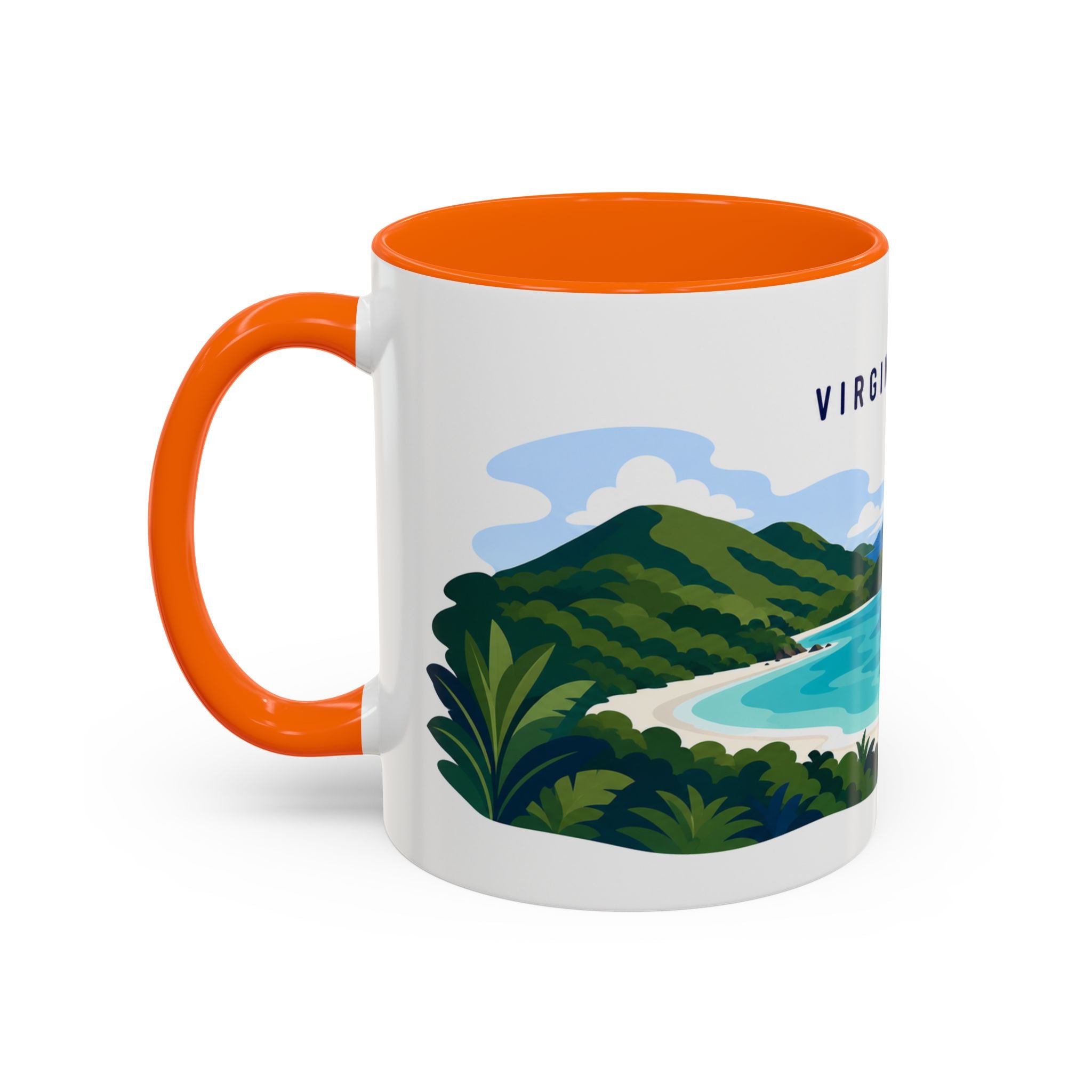 Virgin Islands National Park Coffee Mug | Solid Color Block Park Souvenir | 11oz 15oz Accent Mug