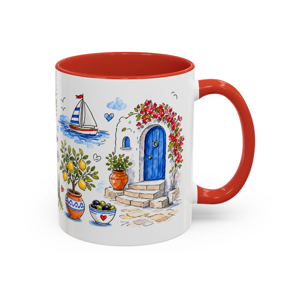 Athens Travel Mug | European City Souvenir Accent Coffee Mug | 11oz 15oz Ceramic Cup