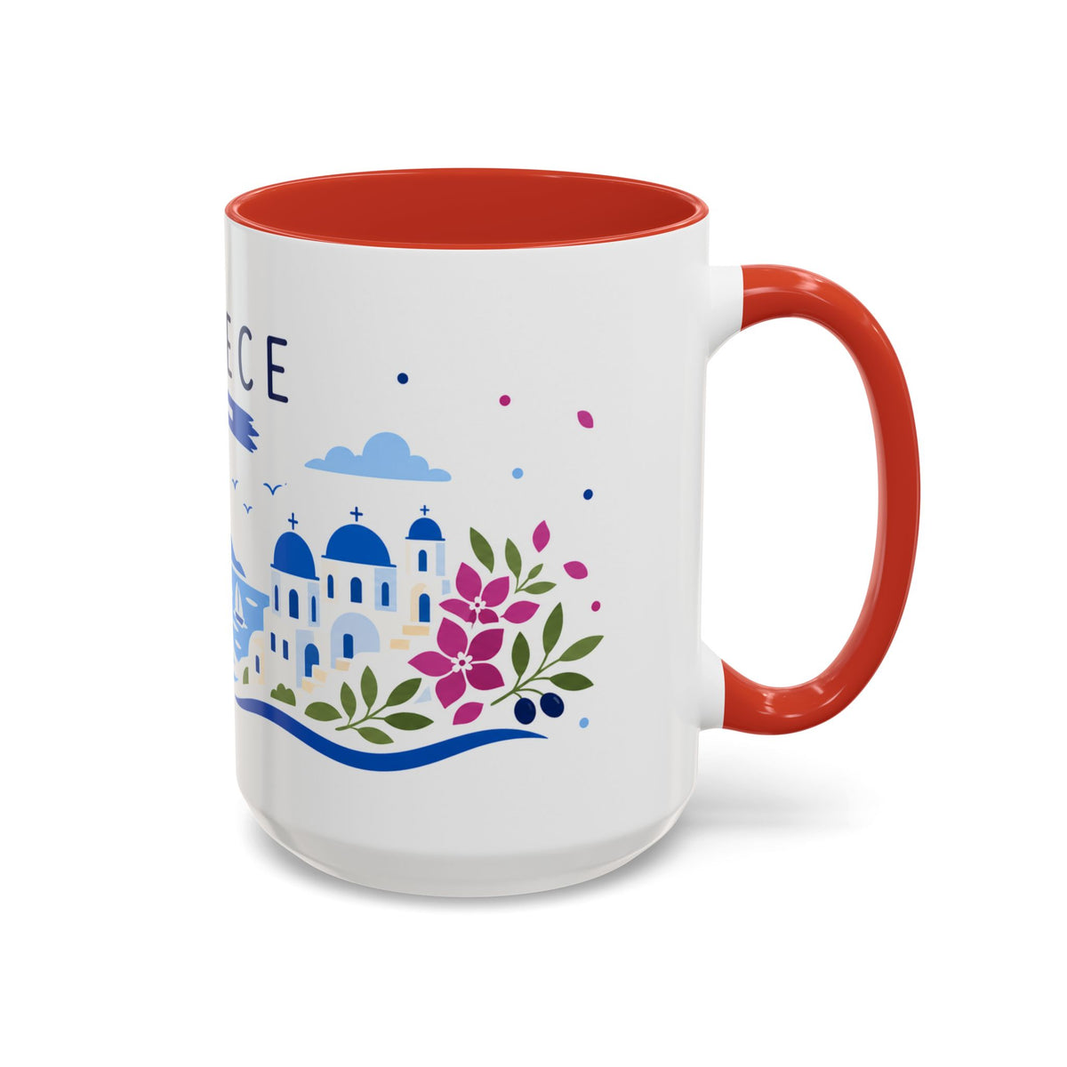 Greece Coffee Mug | Travel Souvenir Accent Mug | Country Gift Ceramic Cup 11oz 15oz