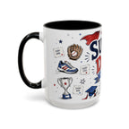 Super Dad My Hero Coffee Mug | Father's Day Gift for Dad | Accent Color Ceramic 11oz 15oz
