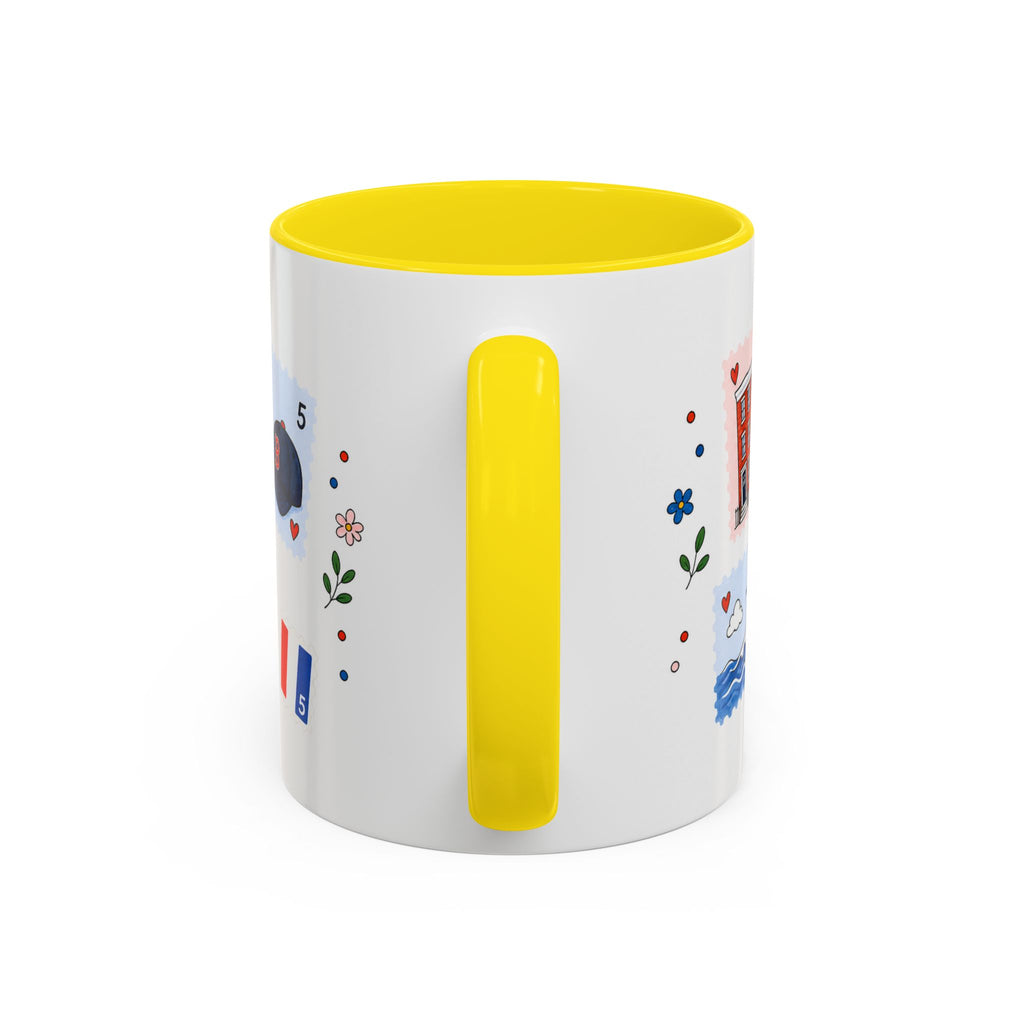 Boston Coffee Mug | Postage Stamp Collage Mug | Travel Souvenir Accent Cup 11oz 15oz