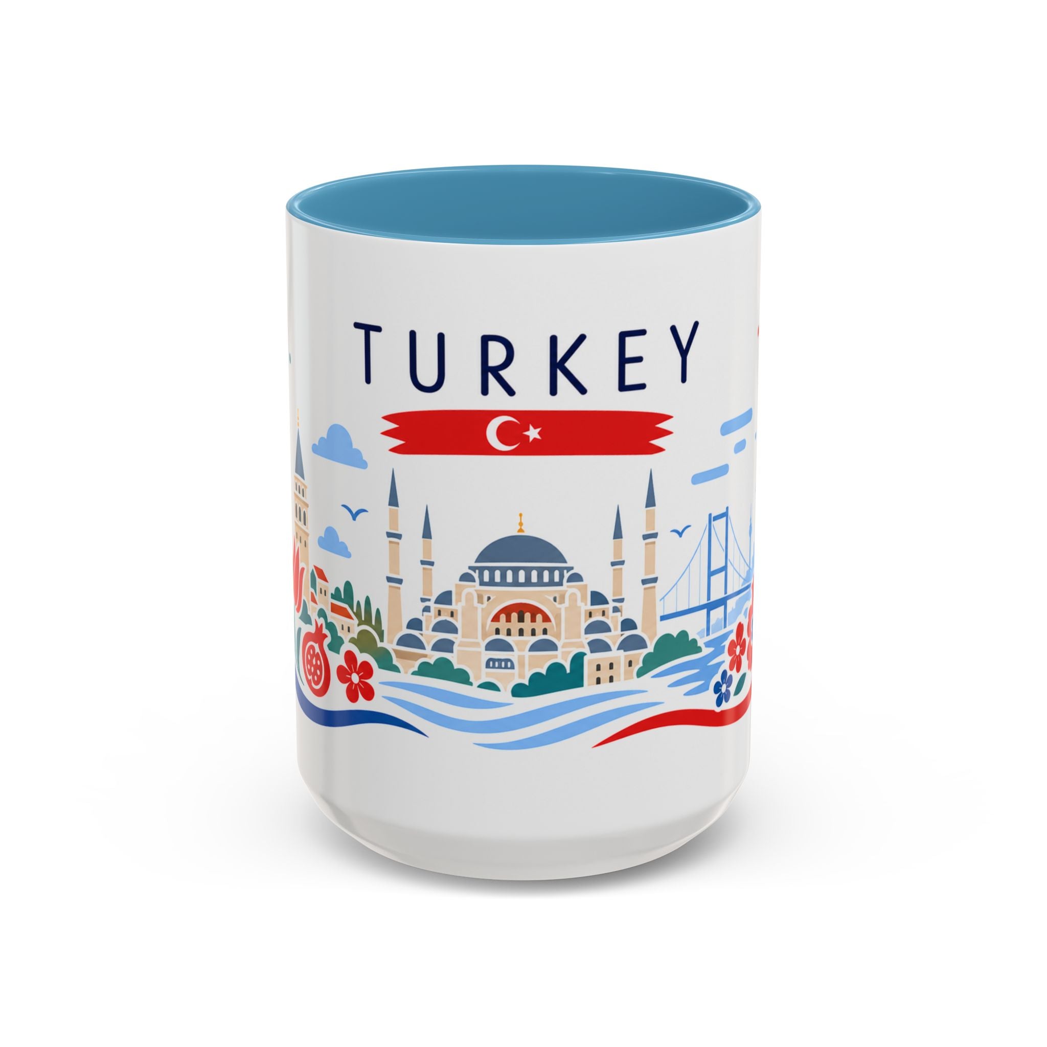 Turkey Coffee Mug | Travel Souvenir Accent Mug | Country Gift Ceramic Cup 11oz 15oz
