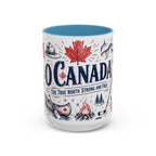 O Canada True North Coffee Mug | Canadian Pride Gift | Accent Color Ceramic 11oz 15oz