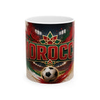 Morocco Soccer Spirit Coffee Mug | Soccer Fan Gift | Ceramic 11oz 15oz Match Day Cup