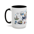 Mumbai Coffee Mug | India Souvenir Travel Gift | Accent Color Ceramic 11oz 15oz
