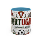 Portugal Soccer Coffee Mug | World Cup Fan Gift | Accent Color Ceramic 11oz 15oz Match Day Cup