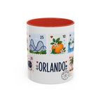Orlando Coffee Mug | Postage Stamp Collage Mug | Travel Souvenir Accent Cup 11oz 15oz