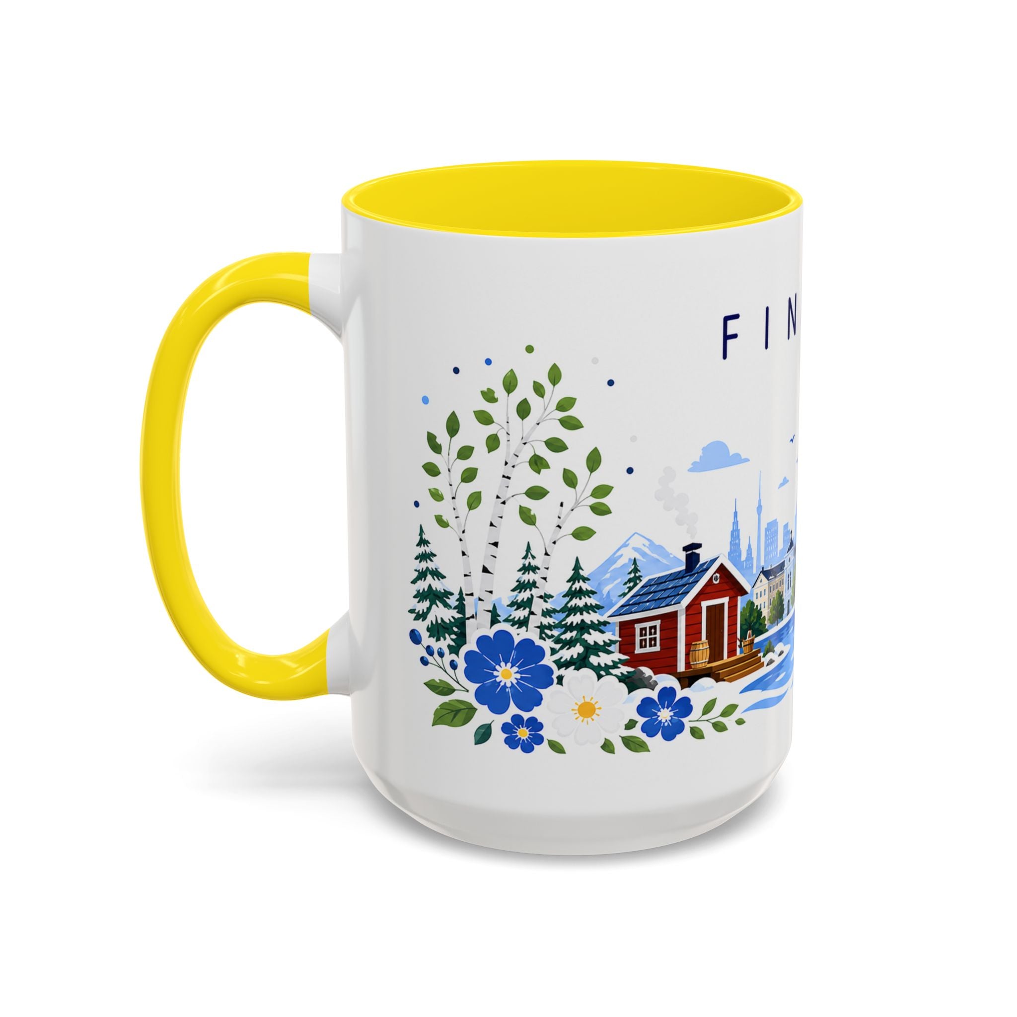 Finland Coffee Mug | Travel Souvenir Accent Mug | Place Gift Ceramic Cup 11oz 15oz