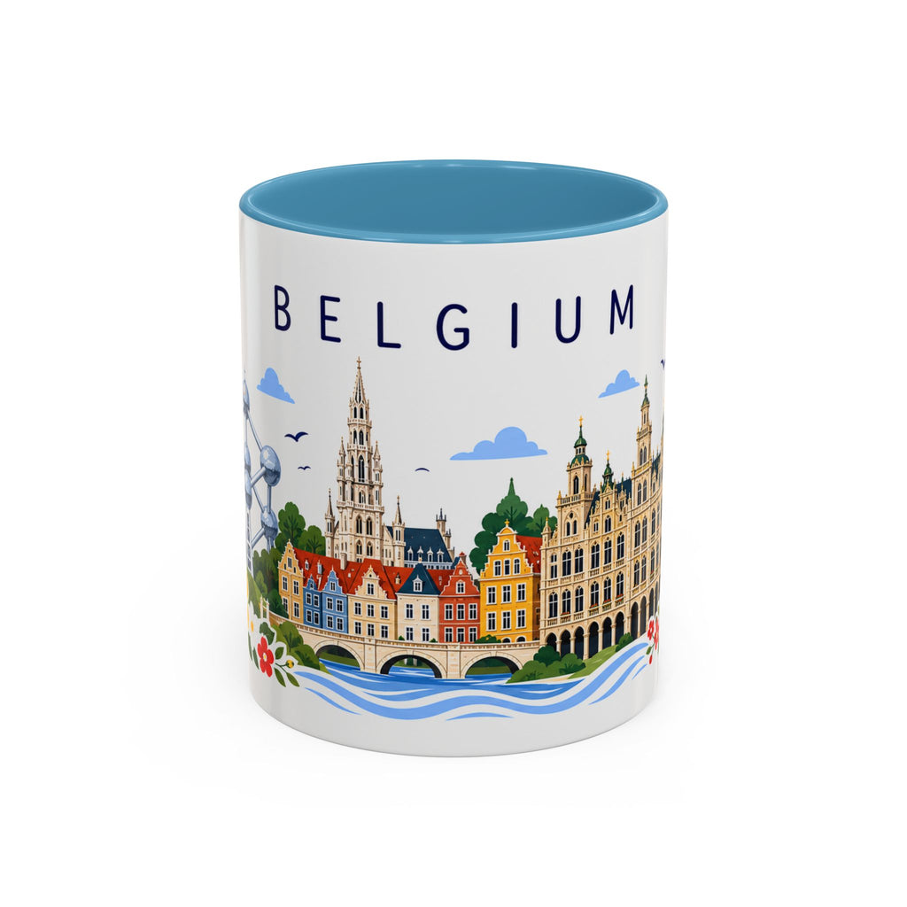Belgium Coffee Mug | Travel Souvenir Accent Mug | Place Gift Ceramic Cup 11oz 15oz