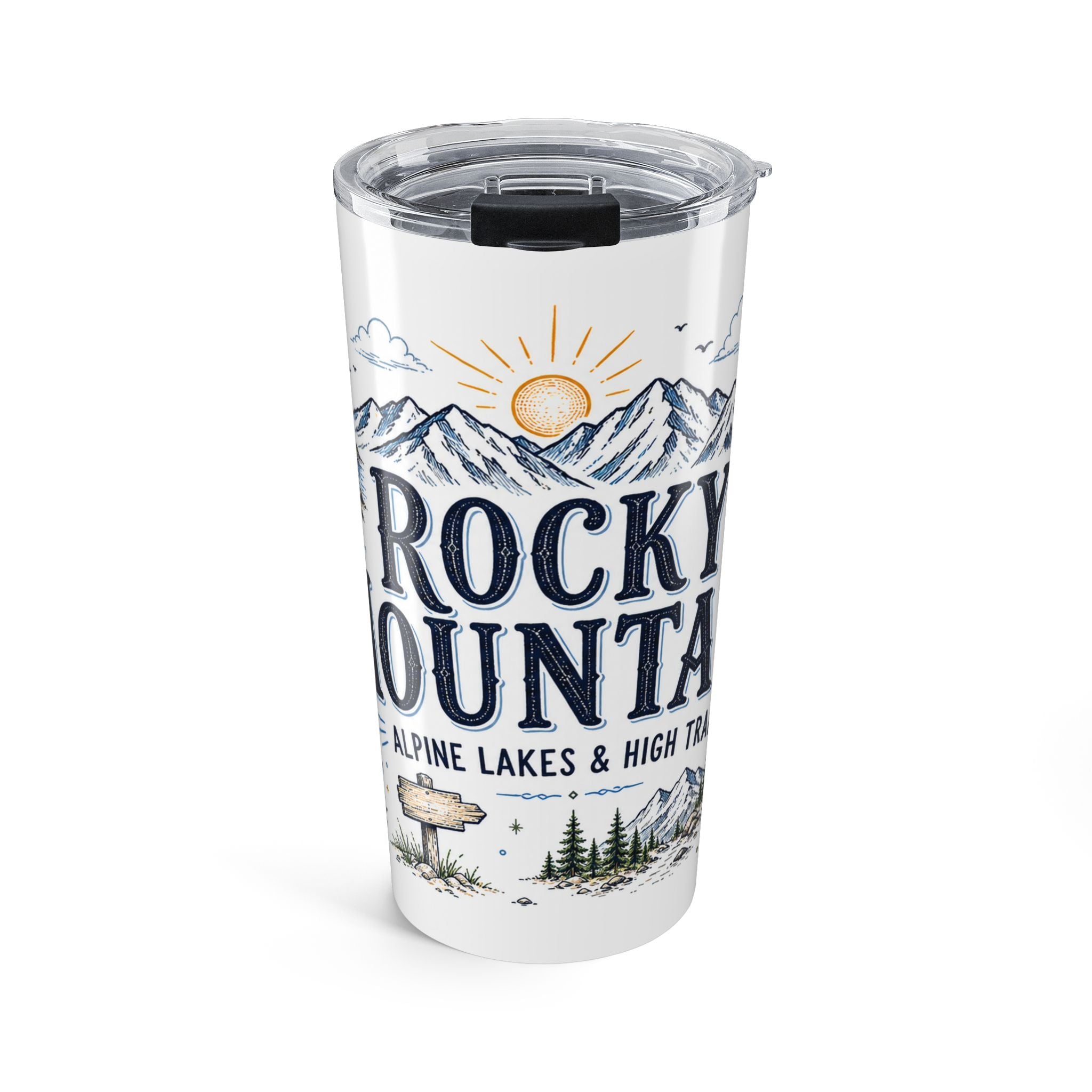 Rocky Mountain National Park 20oz Tumbler | Colorado Hiking Gift | Insulated Stainless Steel Travel Cup