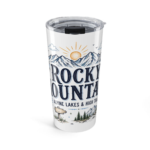 Rocky Mountain National Park 20oz Tumbler | Colorado Hiking Gift | Insulated Stainless Steel Travel Cup