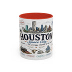 Houston Coffee Mug | Texas Souvenir City Gift | Accent Color Ceramic 11oz 15oz