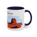 Monument Valley Coffee Mug | Travel Destination Souvenir Gift | Accent Color Ceramic 11oz 15oz