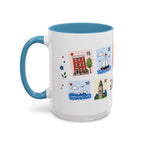 Boston Coffee Mug | Postage Stamp Collage Mug | Travel Souvenir Accent Cup 11oz 15oz