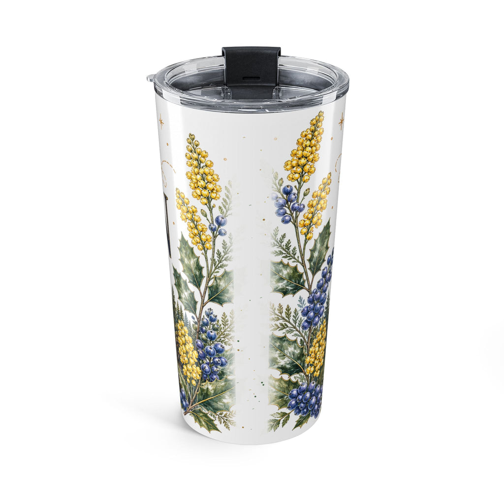 Oregon State Flower 20oz Tumbler | Oregon Grape Botanical State Flower Gift | Insulated Stainless Steel Travel Cup