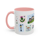 Edinburgh Coffee Mug | Postage Stamp Collage Mug | Travel Souvenir Accent Cup 11oz 15oz