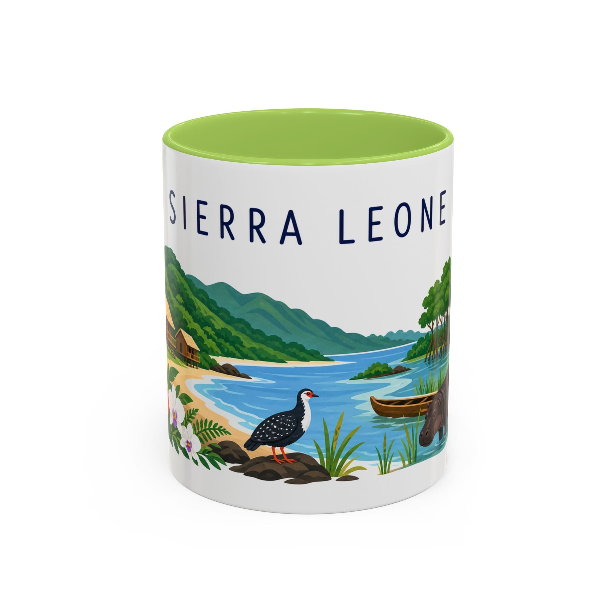 Sierra Leone Coffee Mug | Travel Souvenir Accent Mug | Country Gift Ceramic Cup 11oz 15oz