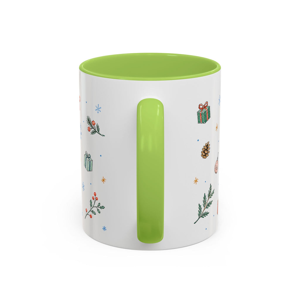 Rocky Mountain National Park Christmas Mug | Watercolor Travel Souvenir | Holiday Gift | Accent Ceramic Coffee Cup 11oz 15oz