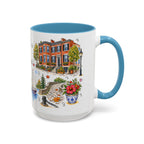 Boston Illustrated Travel Mug | City Souvenir Accent Coffee Mug | 11oz 15oz Ceramic Cup